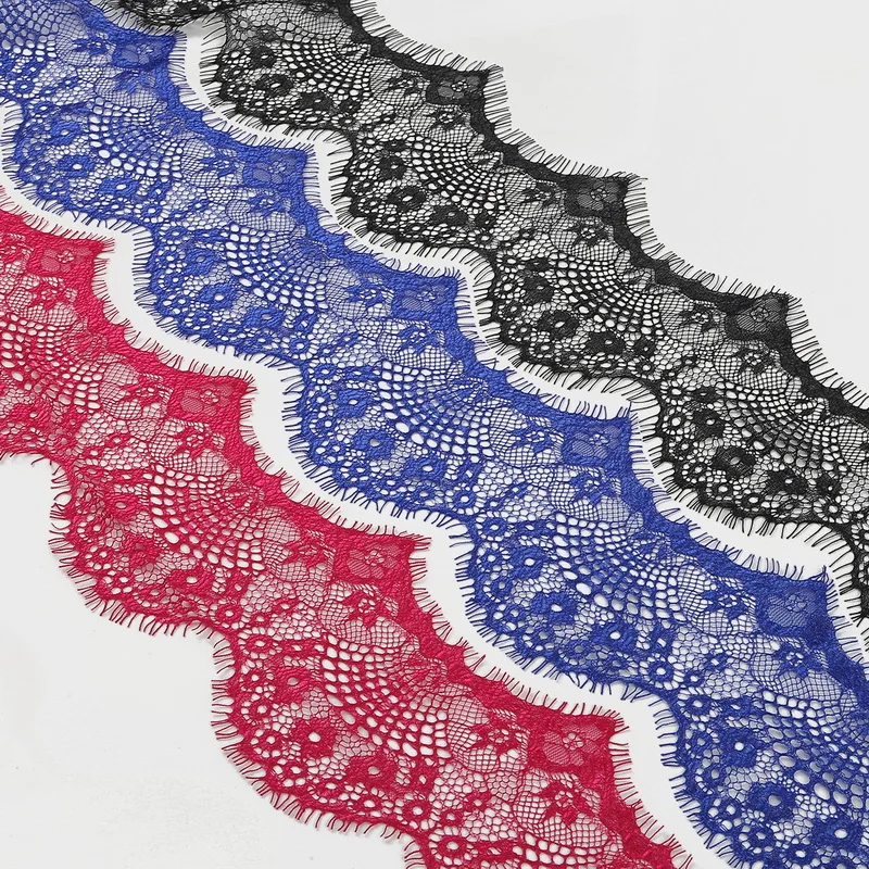 3 Yards 9.5cm 10 Colors Flower Embroidered Lace Fabric Trim Ribbons for DIY Sewing Handmade Materials Garment Accessories