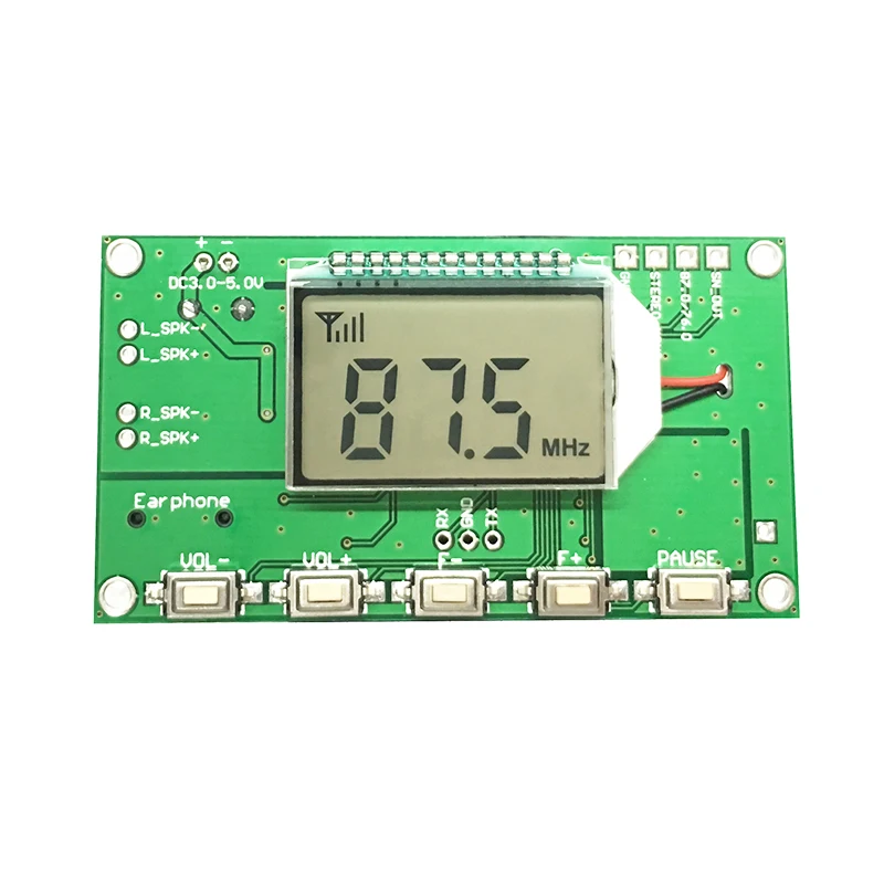 76.0MHz-108.0MHz FM Receiver Module Wireless Frequency Modulation FM Radio Module Digital Radio Receiver Board DIY Radio