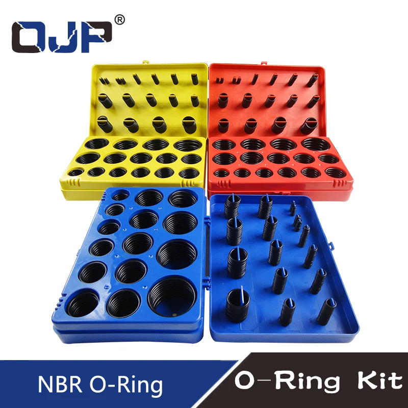 Black Rubber Ring 30Size Nitrile O ring Seal Washer Sealing NBR O-ring Gasket Red/Blue/Yellow Assortment Set Kit Box-.-