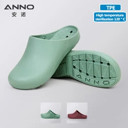 ANNO Wearable Foot Wear Doctor Nursing Shoes Dental Hospital Clog Slipper Clean Room Work Shoes With Strap TPE