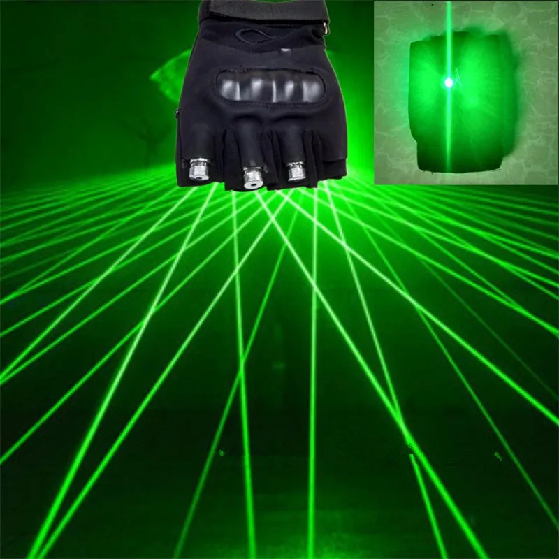 Green Hand Laser Gloves With Led Green Palm Light  For Event & Party Supplies With 3 Pcs Laser Stage Gloves DJ Club Show