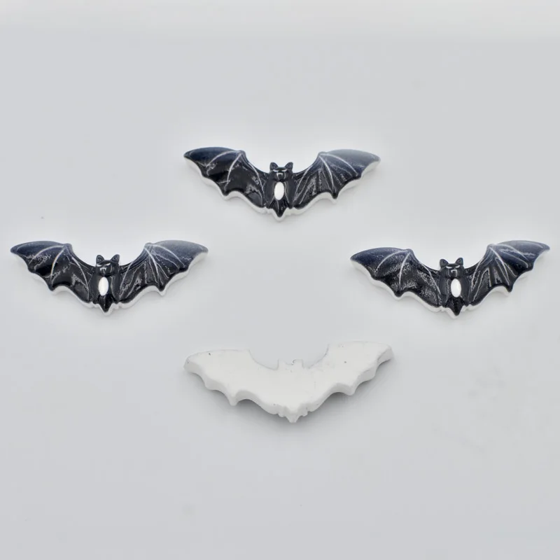 20pcs 13*35mm Painting Resin Black Bat Flatback Stone Child Scrapbook Craft/Christmas F185