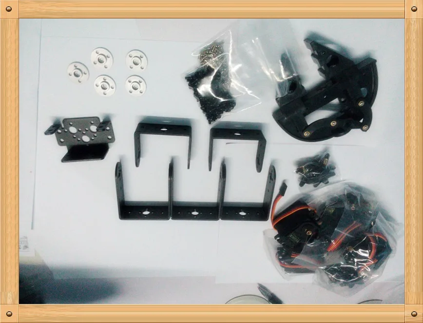 5 DOF Robotic clamp kits with rotation base robotic DIY robot claw framework with ardunio servo DS3115