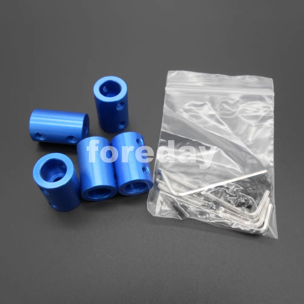 

100pcs 8 to 10mm Aluminum alloy Coupling Coupler Length 25mm dia.16mm BLUE 8 to 10mm *FD318X100