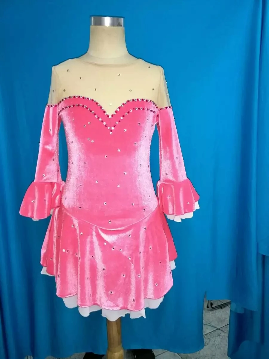 

Crystal Custom Figure Skating Dresses For Girls Graceful New Brand Ice Skating Dresses For Competition DR4322