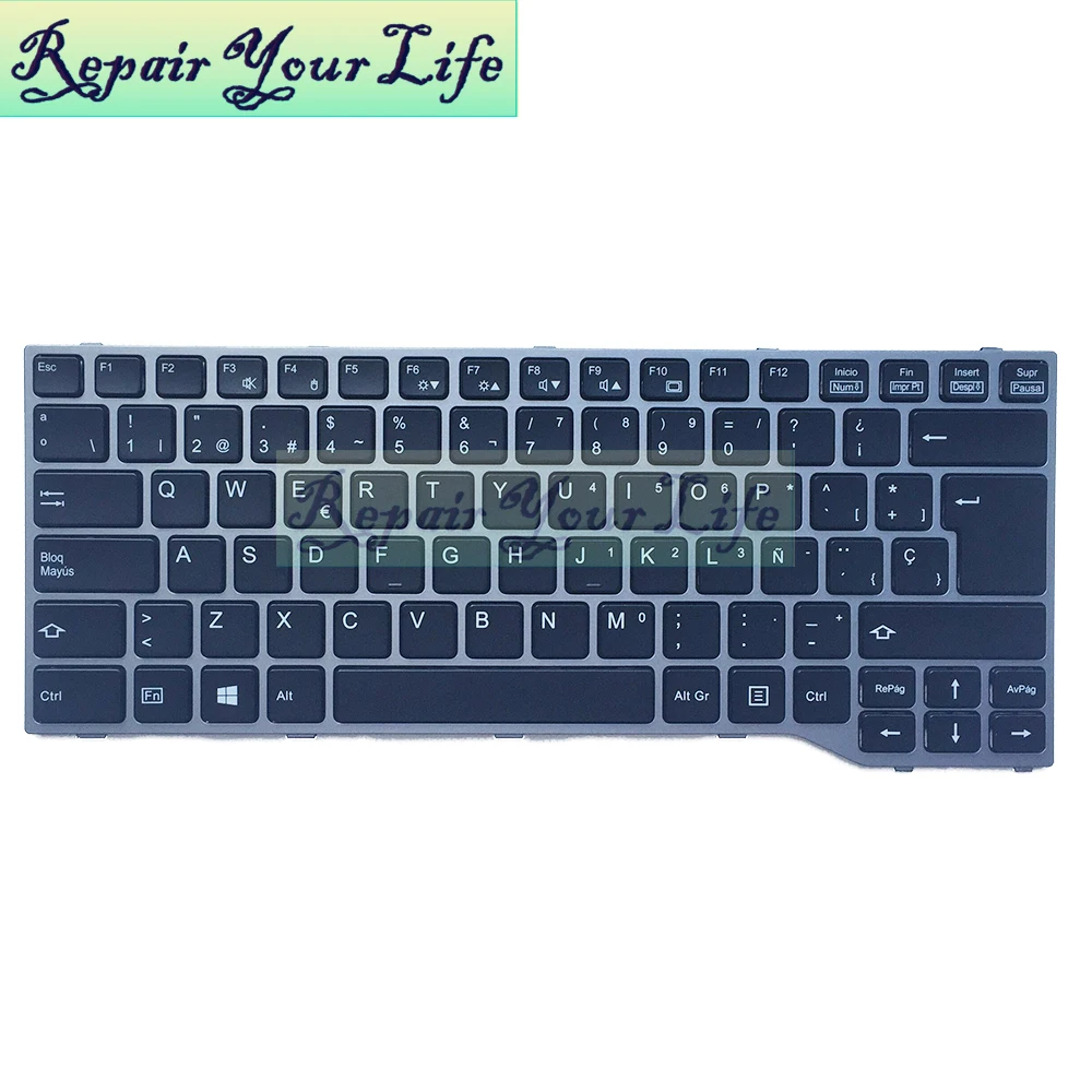 Spanish Laptop Keyboard for FUJITSU LIFEBOOK T725 T726 Q737 Q736 Q775 CP672982-03 SPA LA Notebook Keyboard MP-12R86E06D854