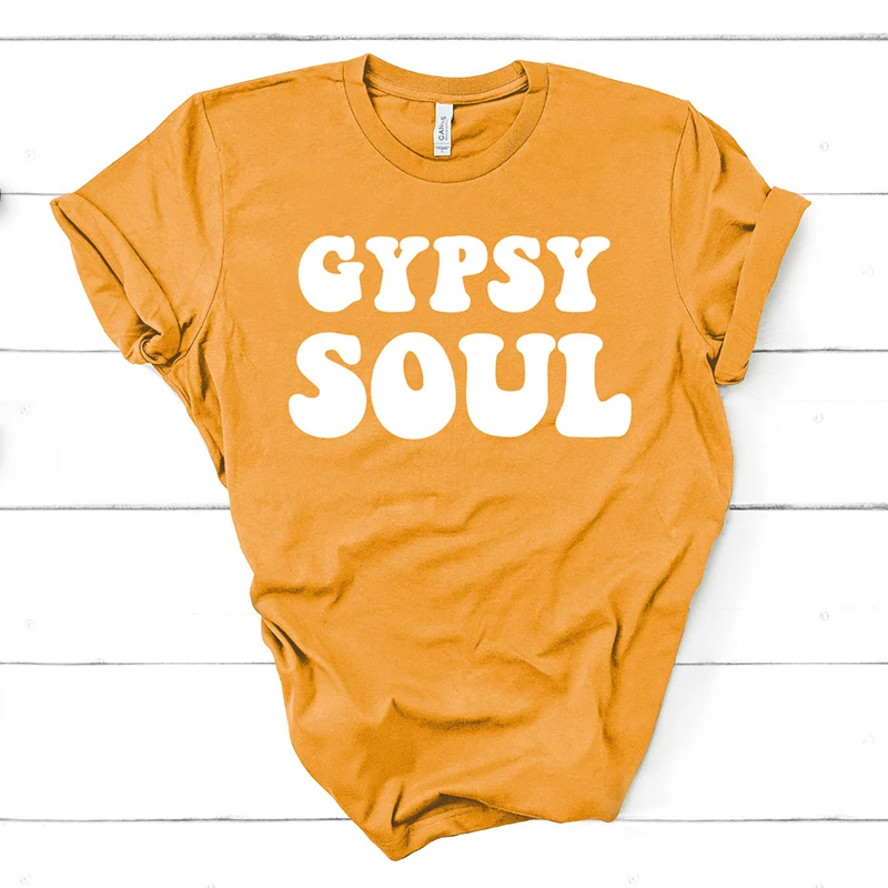 Sugarbaby New Arrival Gypsy Soul Shirt Hippie Tops Hipster T-Shirt 90s Grunge t shirts Aesthetic Clothing drop shipping