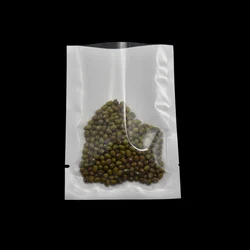 300pcs/lot 6*9cm Small Front Clear / White Plastic Open Top Bag Heat Sealable Translucent Food Grade Plastic Vacuum Poly Bags