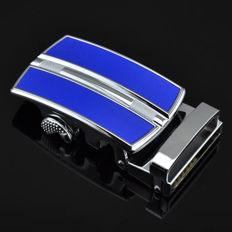 Men\'s Belt Buckle Zinc Alloy Rubber Automatic Belt Buckle Men\'s Belt Head Automatic Buckle LY0257-Blue