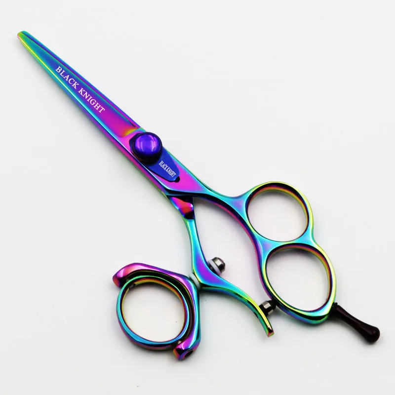 Black Knight 5.5 inch Professional hair scissors hairdressing set  Barber Cutting shears the rotation of the color handle