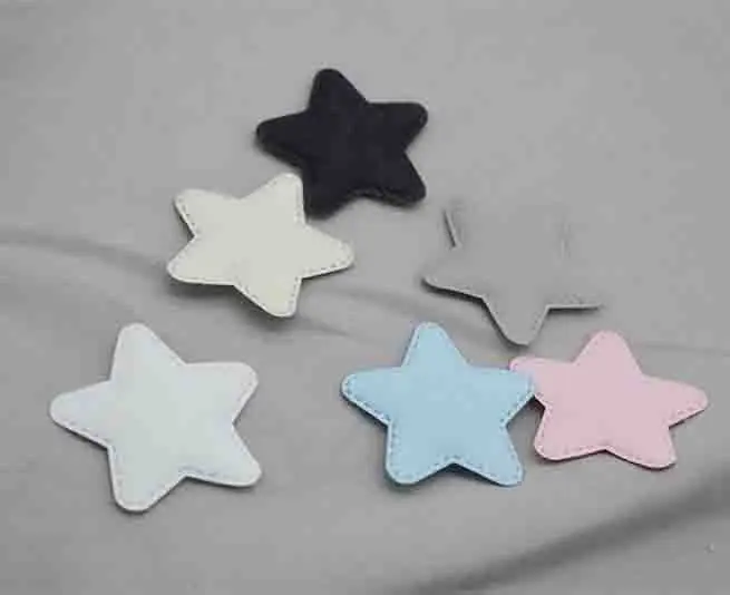 Shiny Star Padded Patches for Clothes, Sewing Supplies Decoration, Sew-on, Powder, 4.5cm, 30Pcs Lot