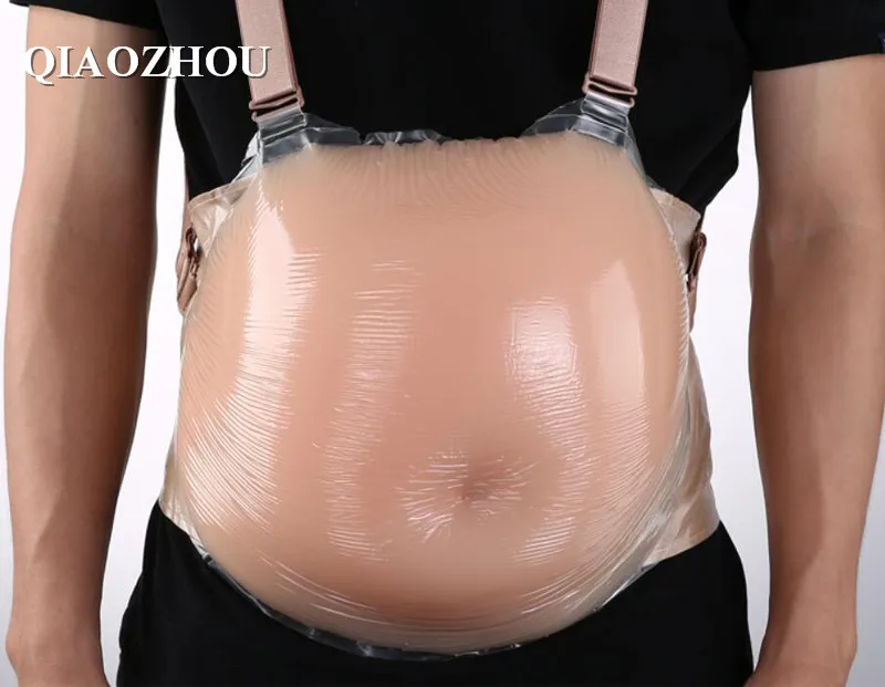 

1850g silicone fake beer belly realistic pregnant 5~6 months invisible