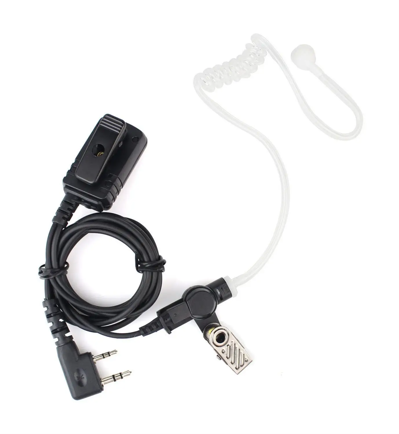 

2 Pin PTT MIC Covert Acoustic Tube Earpiece for KENWOOD Bofeng QUANSHENG HYT TYT