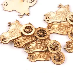 Vintage Motorbike Wooden Crafts Scrapbook DIY For Wood Slices Decoration Ornaments Home Handmade Accessories 10pcs 33x48mm m1787
