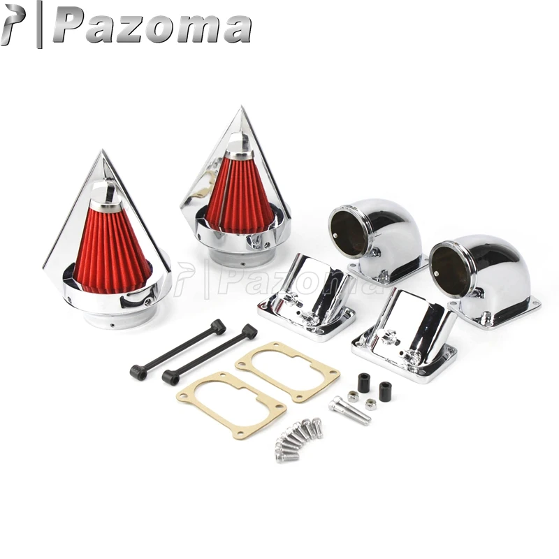 Motorcycle Chrome Dual Spike Air Cleaner Kit Intake Filter For Suzuki Boulevard M109 M109R 2006-2012 INTRUDER VZR 1800 2006-2007