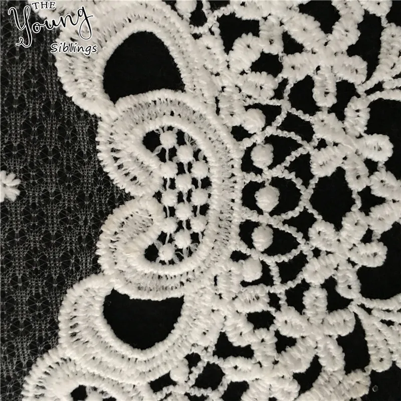 White lace false collar embroidery chest applique fabric decoration DIY wedding dress supplies accessories 1 piece for sale