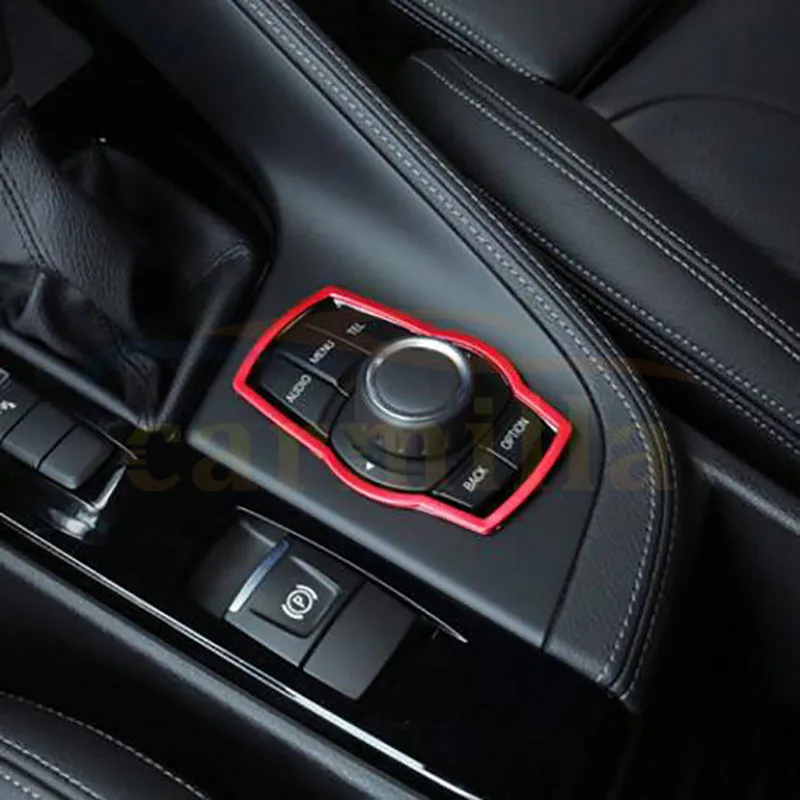 1Piece Interior Refit Multimedia Buttons Cover Trim Sticker Car Accessories for BMW X1 X3 X5 X6 F20 F01 F30 F15