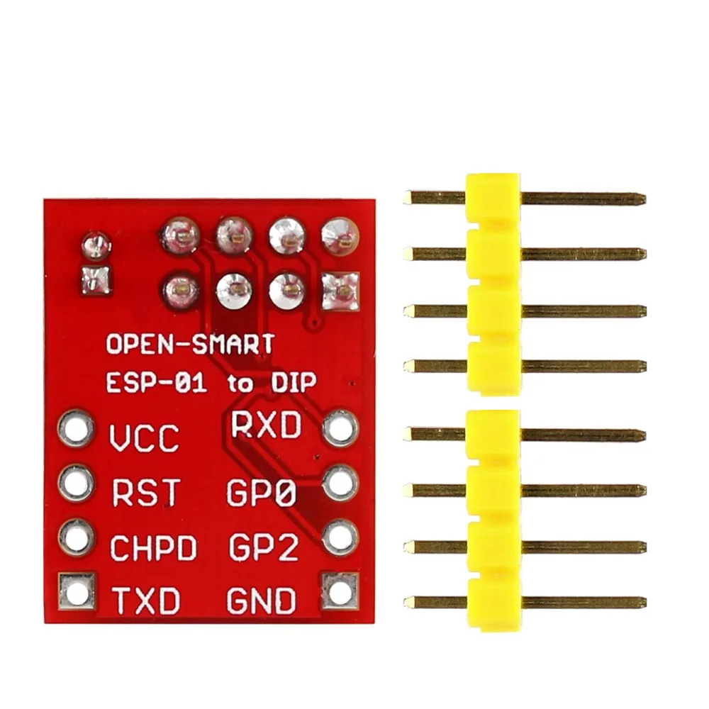 2PCS ESP-01 to DIP Wi-Fi-compatible Breadboard Module Serial Wireless Adapter Debugging Firmware Program for ESP8266 for Arduino