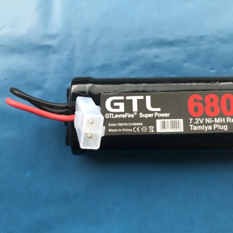 Аккумулятор NiMh GTL игрушечный, 6800 мА · ч, 7,2 в, с разъемами Tamiya
