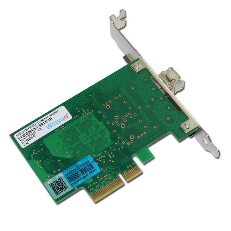 PCIe x4 기가비트 파이버 이더넷 서버 카드, 멀티 모드, 850nm 550m LC 광학 모듈