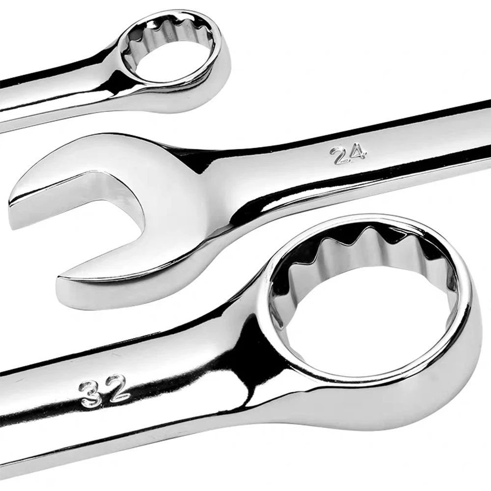 Dual-use plum blossom open end Ratchet wrench 6MM-32MM Combination spanners nut cutter combined Key Repair hand tools