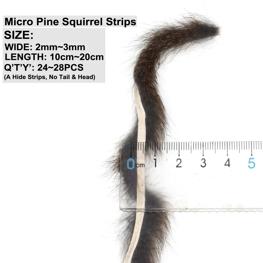 Wifreo Micro Squirrel Strips Zonker Fly Tying Matukas Hook size 4 6 8 Small Size Streamer Fying Material Nature Color