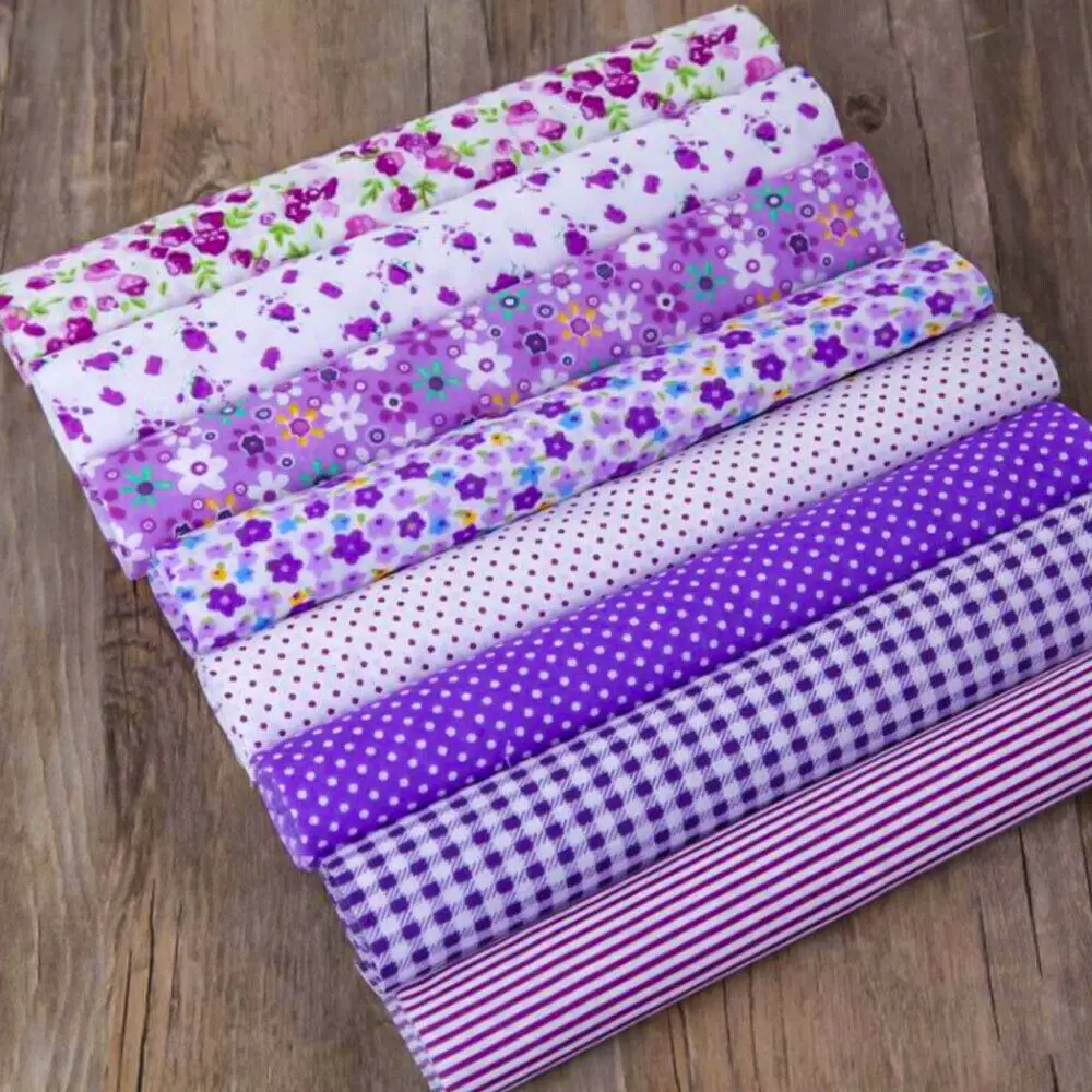 7 sztuk 25*25cm kolorowa tkanina bawełniana tkanina do szycia Patchwork różne wstępnie przycięte grube ćwiartki pakiet DIY Handmade Craft Material