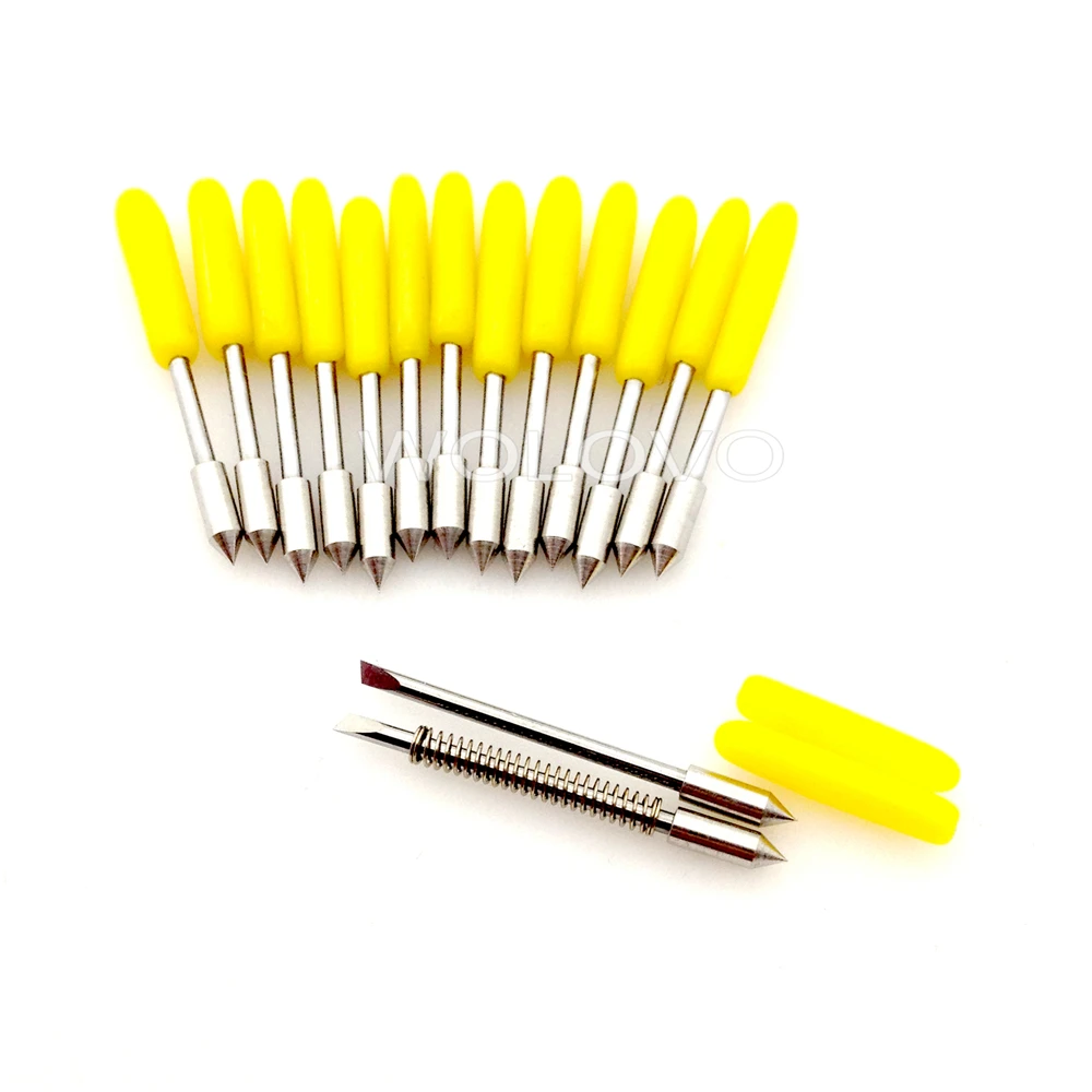 15pcs 30 Degree Graphtec CB09 Vinyl Plotter Cutter Blade with Spring for Cameo 3