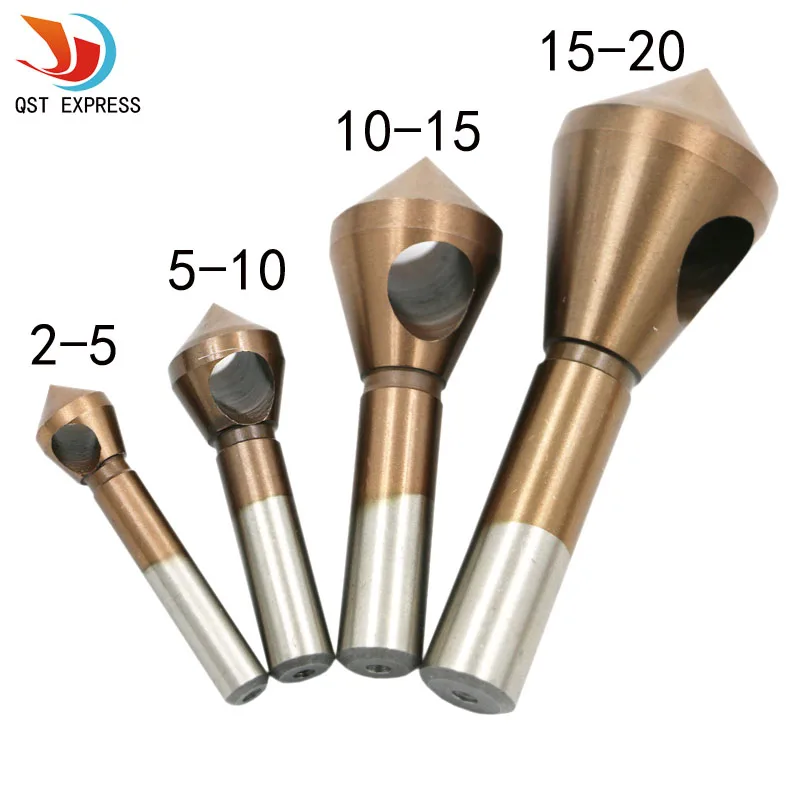 New HSS-Co 4Pcs M35 Drill Bit Taper Hole Cutter Steel/Aluminum/PVC Plate Countersunk Head Drill Chamfer Set