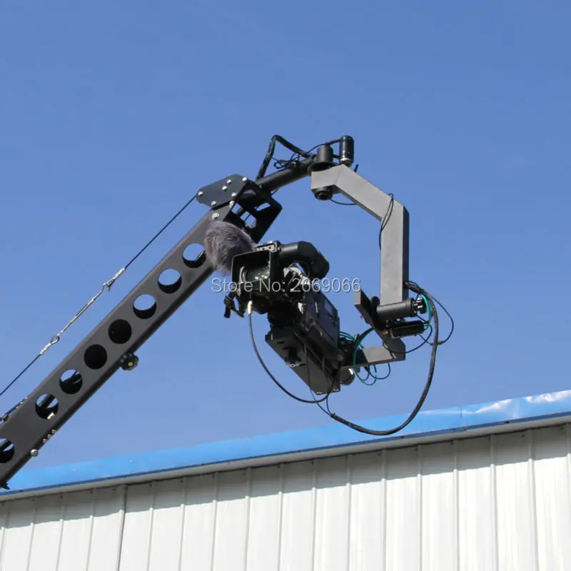 Remote 3 axis PTZ head professional jimmy jib Video Camera Crane for sale 8m