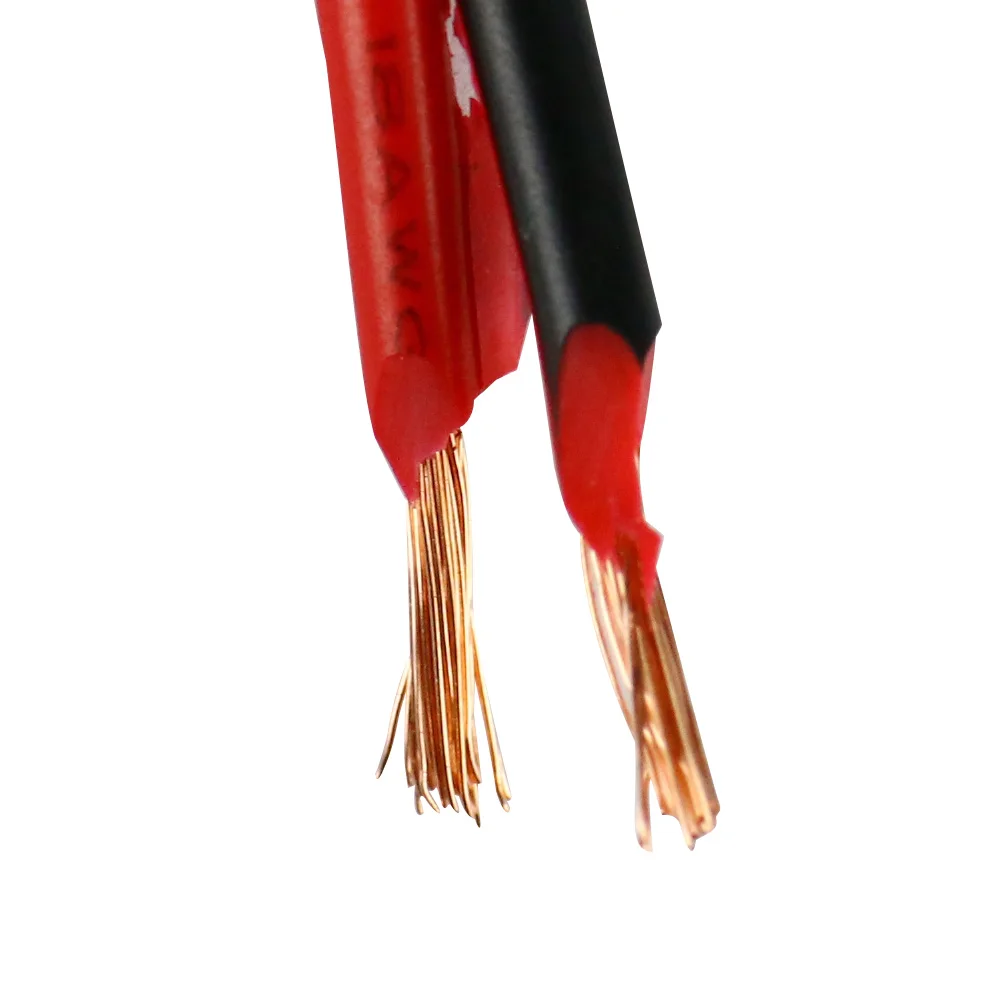GHXAMP-كابل مكبر صوت 1 ملليمتر مربع من النحاس النقي باللونين الأحمر والأسود ، سلك مكبر صوت كامل المدى ، 1 متر