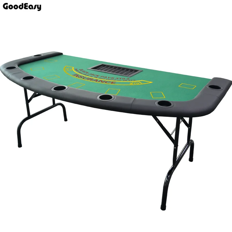 

-Black Jack Table Casino Foldable Table Texas Hold'em Poker Indoor Board Game Chip Accessory Factory Price