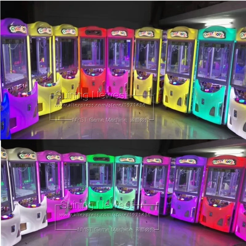 Hot Selling Game Hall Bright Luminated Token Operated Arcade Games Dolls Cranes Claw Machine