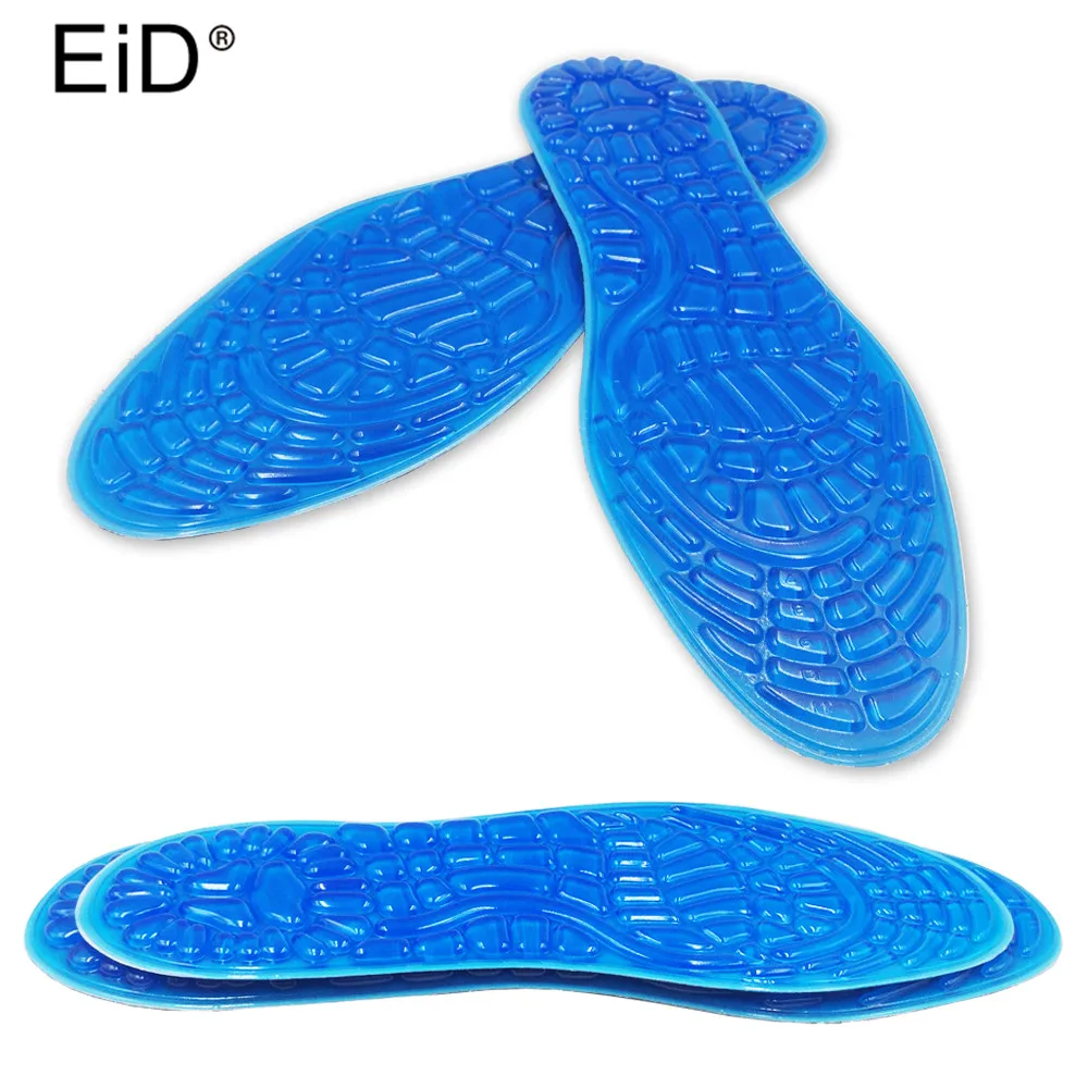 EID Silicone Gel insoles Anti -slip silicon insoles for man and women massaging pad shock absorption comfortable elastic insoles