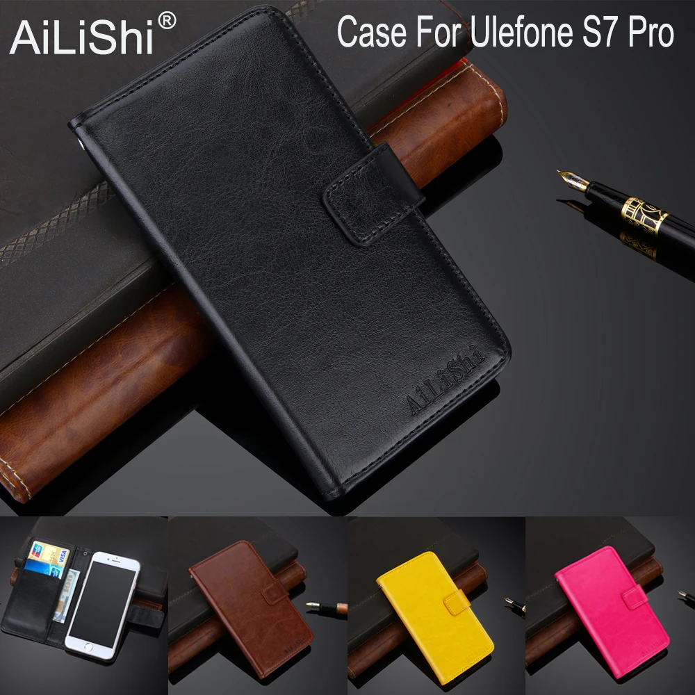 AiLiShi-Luxury Leather Flip Case for Ulefone S7 Pro, Top Quality Cover, Phone Bag, Wallet Holder, Tracking, 100% Exclusive