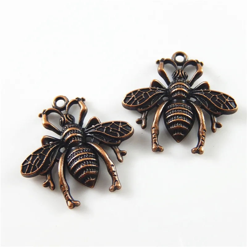 GraceAngie 30PCS  Alloy Brass Insect Bee 27*25mm Wing Pendant Charms Jewelry Accessory Handmade 31772