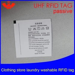 Etiqueta de lavanderia rfid uhf, etiqueta para impressão lavável, etiquetas impressoras 915 868-860 m impinj monza r6 epc gen2 6c, placa inteligente, etiquetas rfid passivas