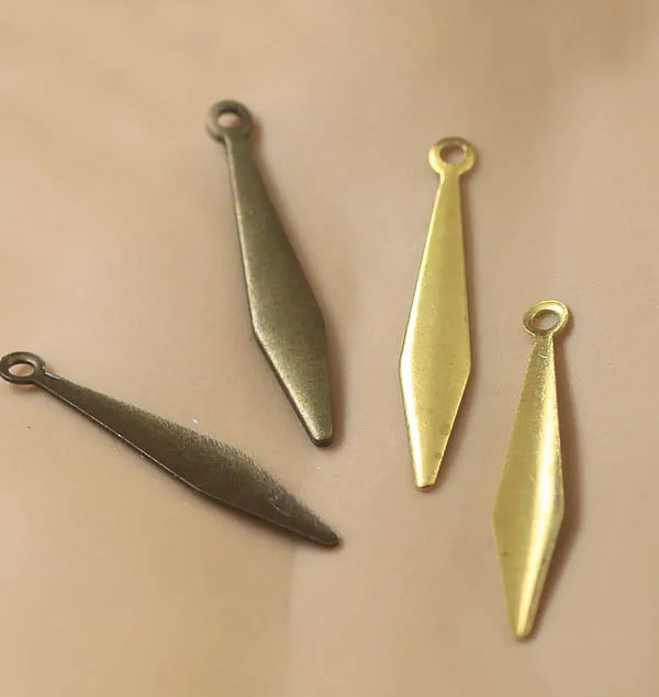 

Multi-color Plated Brass Metal Blank Vintage Charms Links Wraps Connectors Jewelry DIY Findings Connector 3x20mm