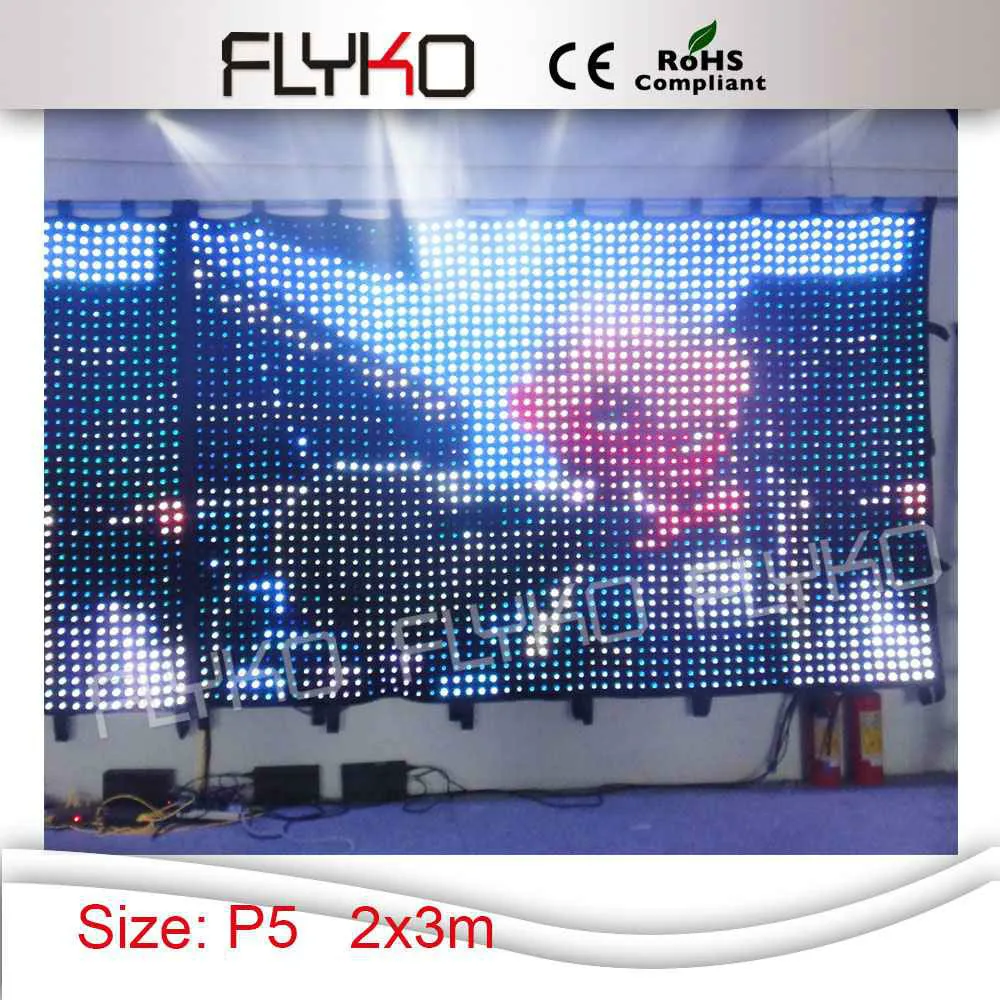 2016 New products Favorable backdrop for wedding dj led stage curtain