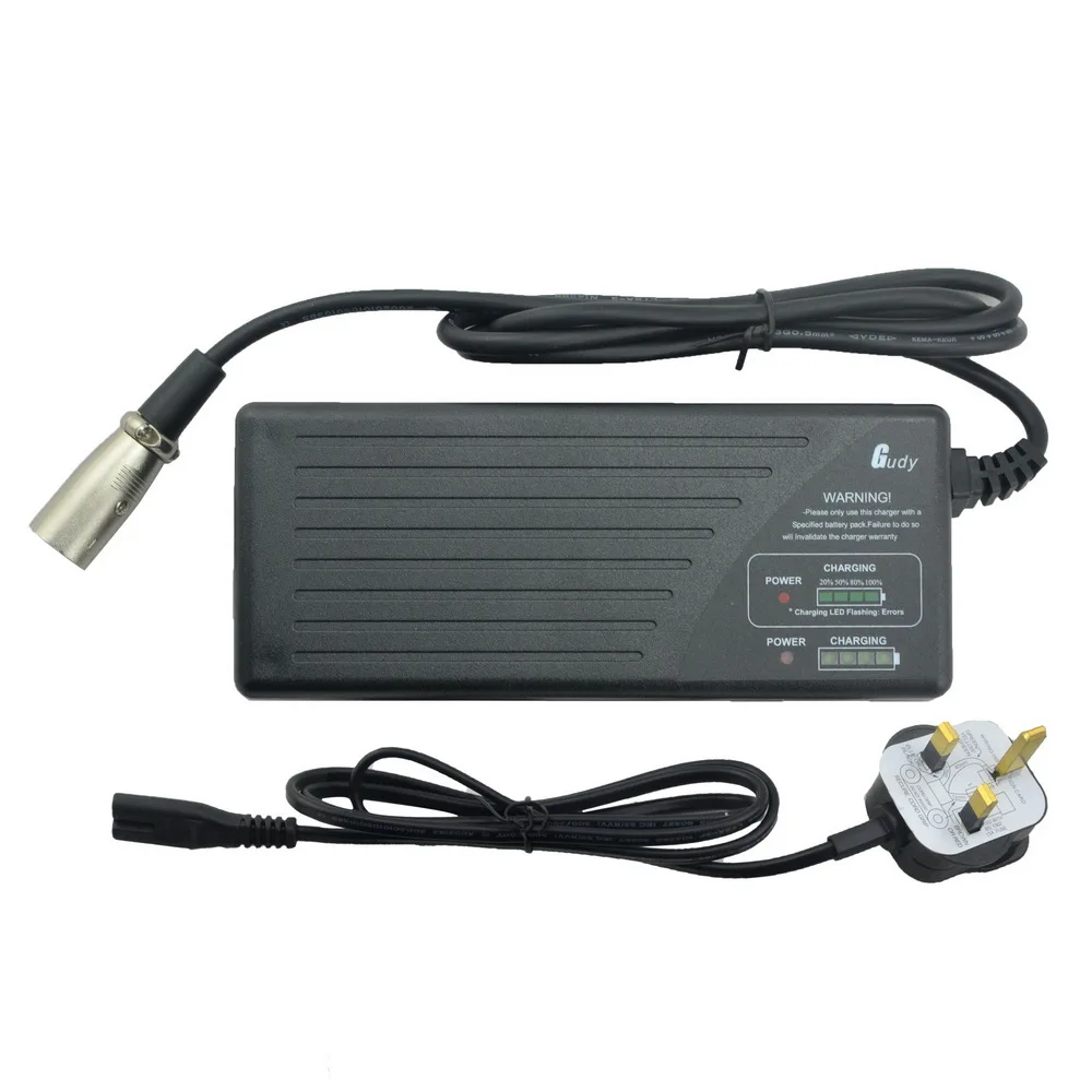 24V 20S 2.8A NiMh NiCd battery charger indicating charge process with NTC function and XLR plug