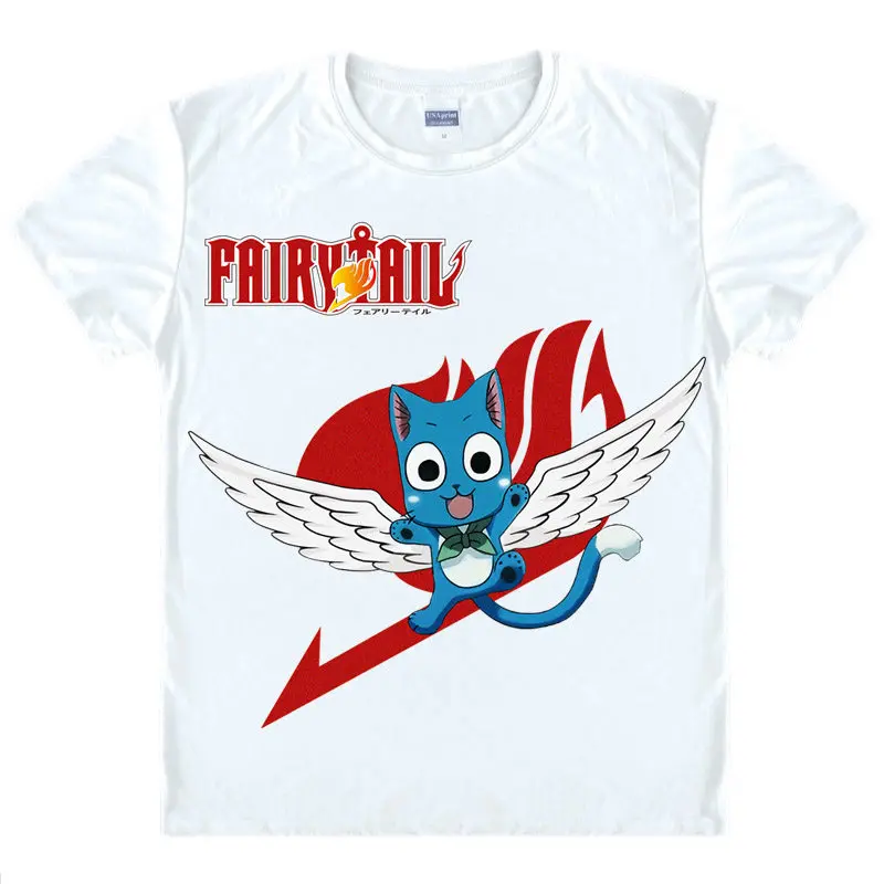 Fairy Tail T-Shirt ice wizard Shirt Anime T-Shirt Short Sleeve Womens T-Shirts male white Anime Pajamas japanese anime shirts a