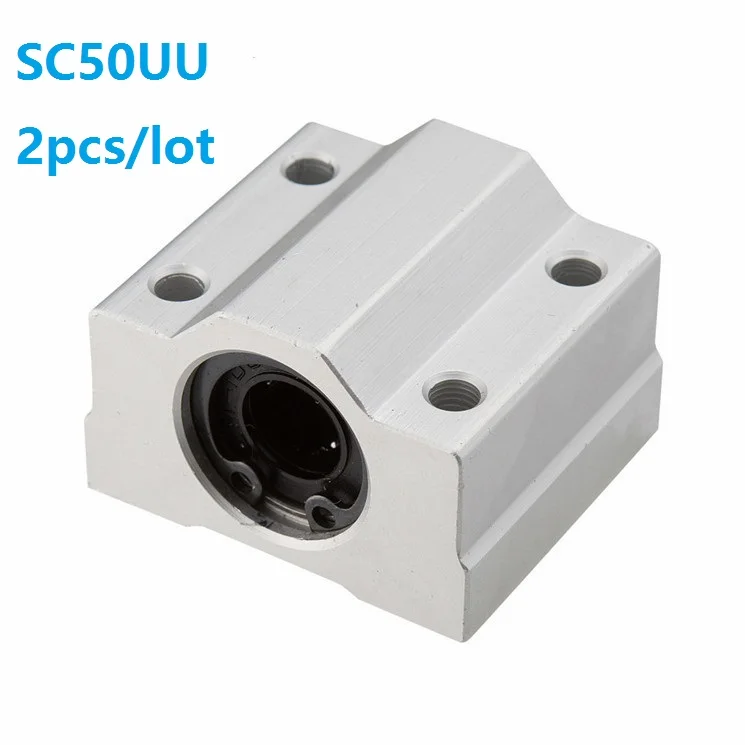 

2pcs/lot SC50UU SCS50UU 50mm linear case unit linear guide shaft linear block bearing blocks for CNC router 3D printer parts