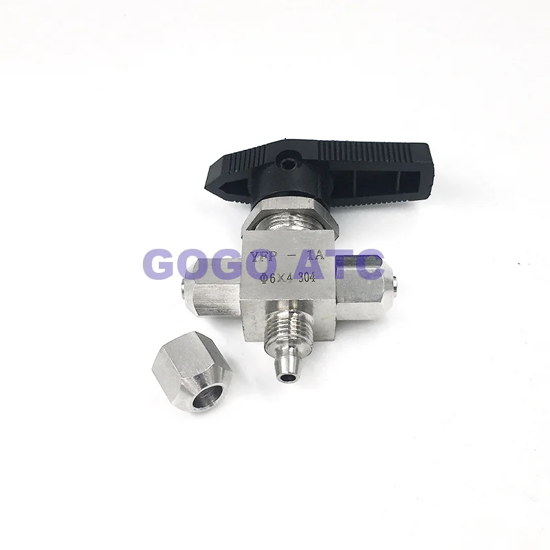 Электромагнитный клапан Free ship Tee Ball valve 6 8 10 12 mm Tracheal hose PU tube stainless steel 304 Quick-twist 3 way Three-way ball valve Вода и пар — деталь 2