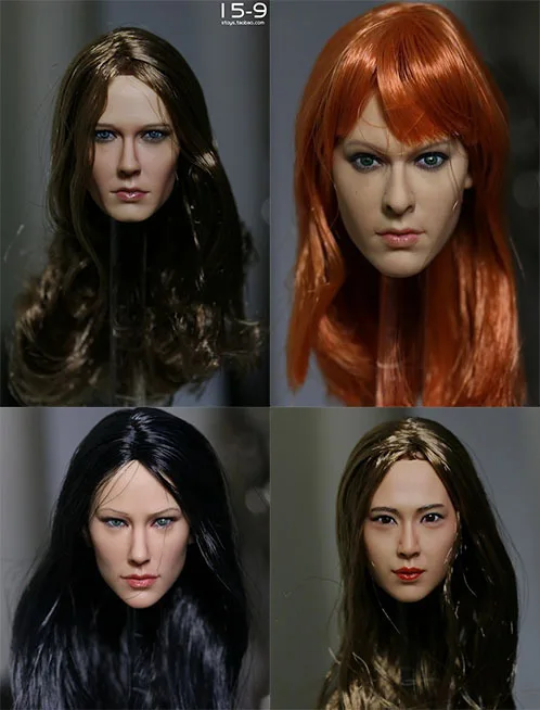 

1/6 scale female head shape for 12" action figure doll accessories doll head carved not include body,clothes and other