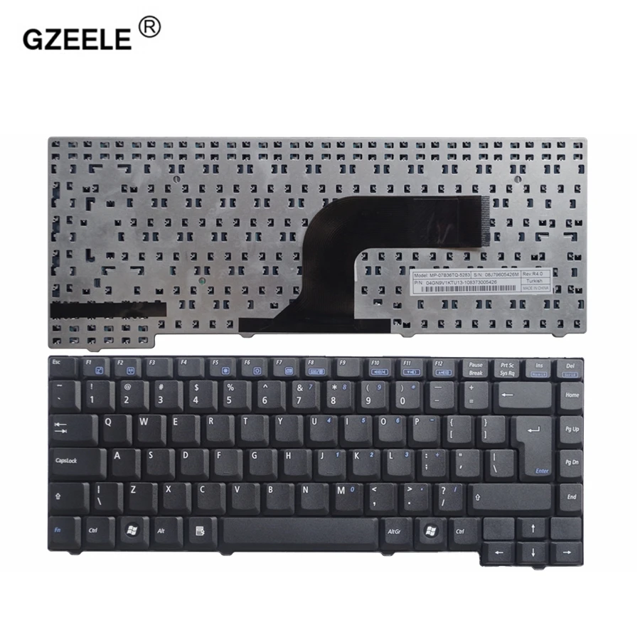 GZEELE – clavier d'ordinateur portable américain, pour ASUS A7M Z91A Z91F Z81F X59,X59SL,X59GL,X59SR X50 X50C X50V X50R X50N, disposition de l'interface utilisateur en anglais noir