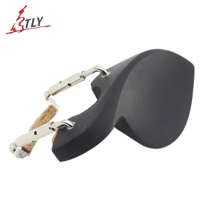 10pieces/Lot Violin Chin Rest with Silver Screw Perforated Dyed Black Wood Chinrest for 1/8 1/4 1/2 3/4 4/4 Violin Accessories