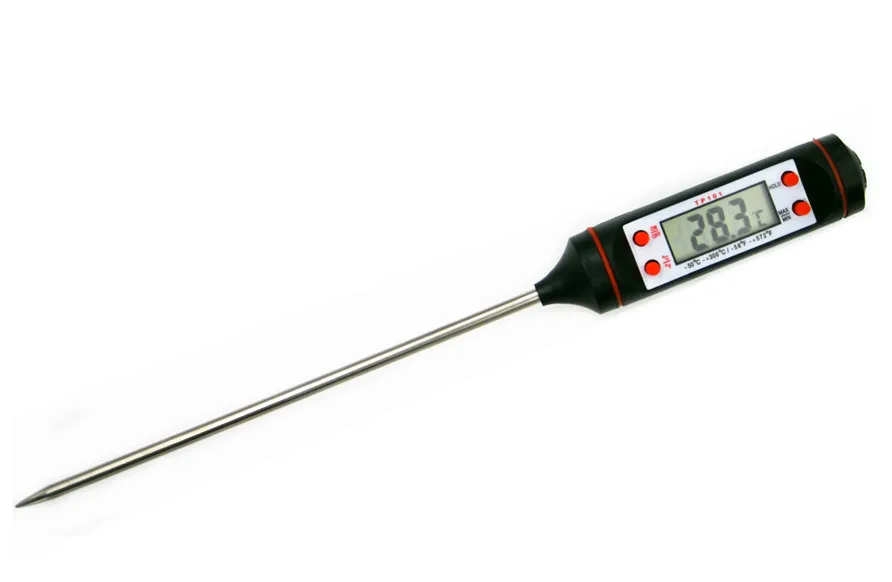 TP101 Digital Probe Meat Thermometer Kitchen Cooking BBQ Food Thermometer Cooking Stainless Steel Water Milk Thermometer