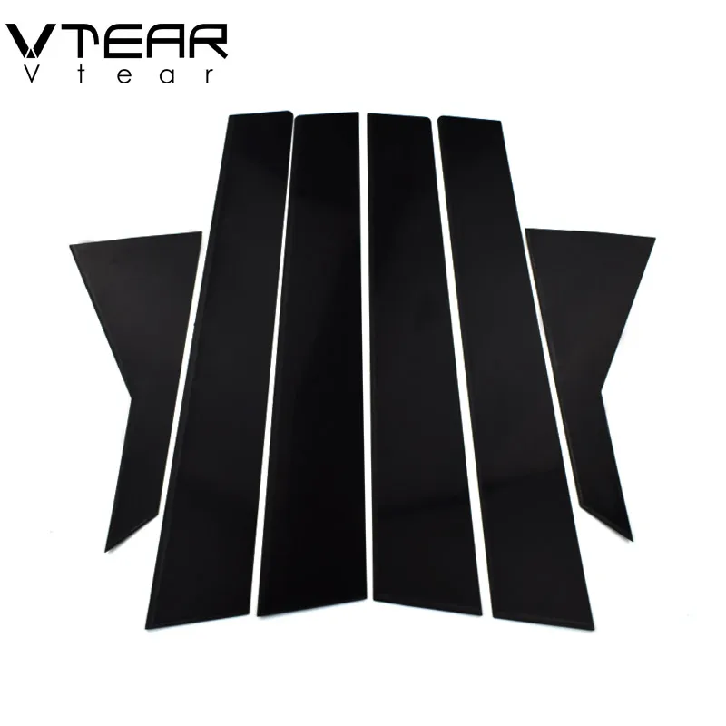 Vtear لكيا ريو 3 ريو 4 ملصق نافذة B C غطاء عمود لامع أسود تقليم المضادة للخدش الخارجي اكسسوارات السيارات التصميم أجزاء