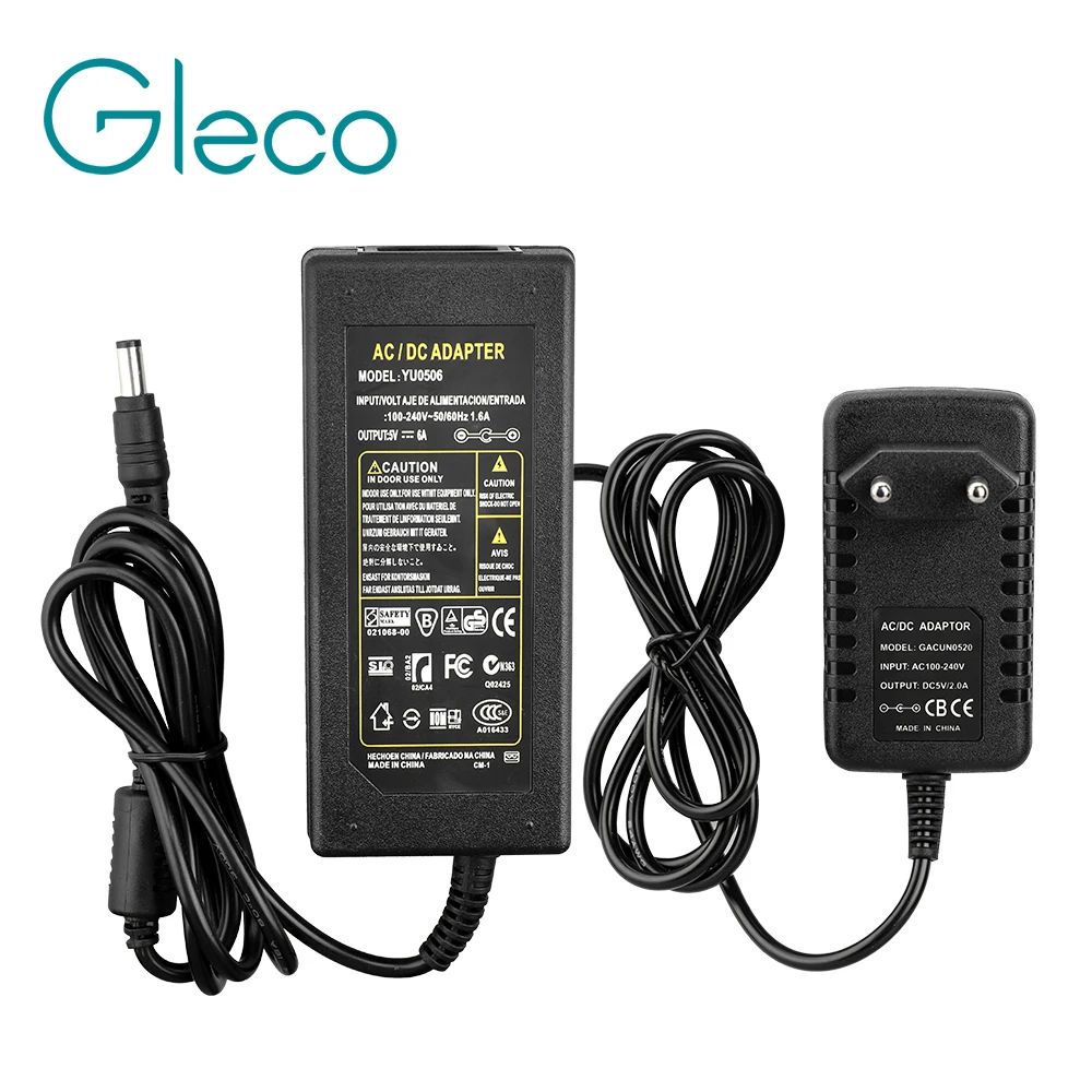 Imagem -01 - Adaptador de Fonte de Alimentação com Led 2a 3a 6a 8a 5v Faixa de Luz de Led de 5v Ws2812 Pixel Transformador Drive Tomada Eua ue adaptador de fonte de alimentacao com led 2a 3a 6a 8a 5v faixa de luz de led de 5v ws2812 pixel transformador drive tomada eua ue 01