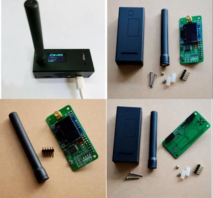 Go Latest Jumbospot UHF VHF UV MMDVM Hotspot For P25 DMR YSF DSTAR NXDN Raspberry Pi Zero 3B + OLED+Metal case +Antenna